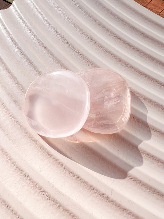 Rose Quartz Palm Stone