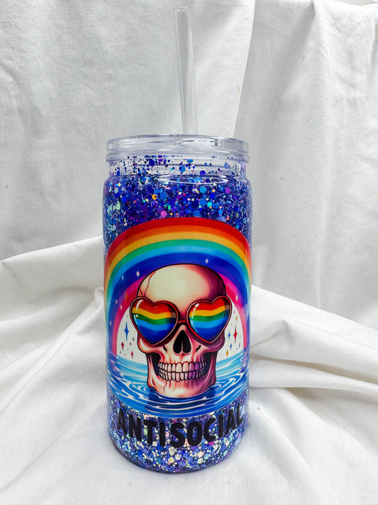 ANTISOCIAL Snow Globe Tumbler