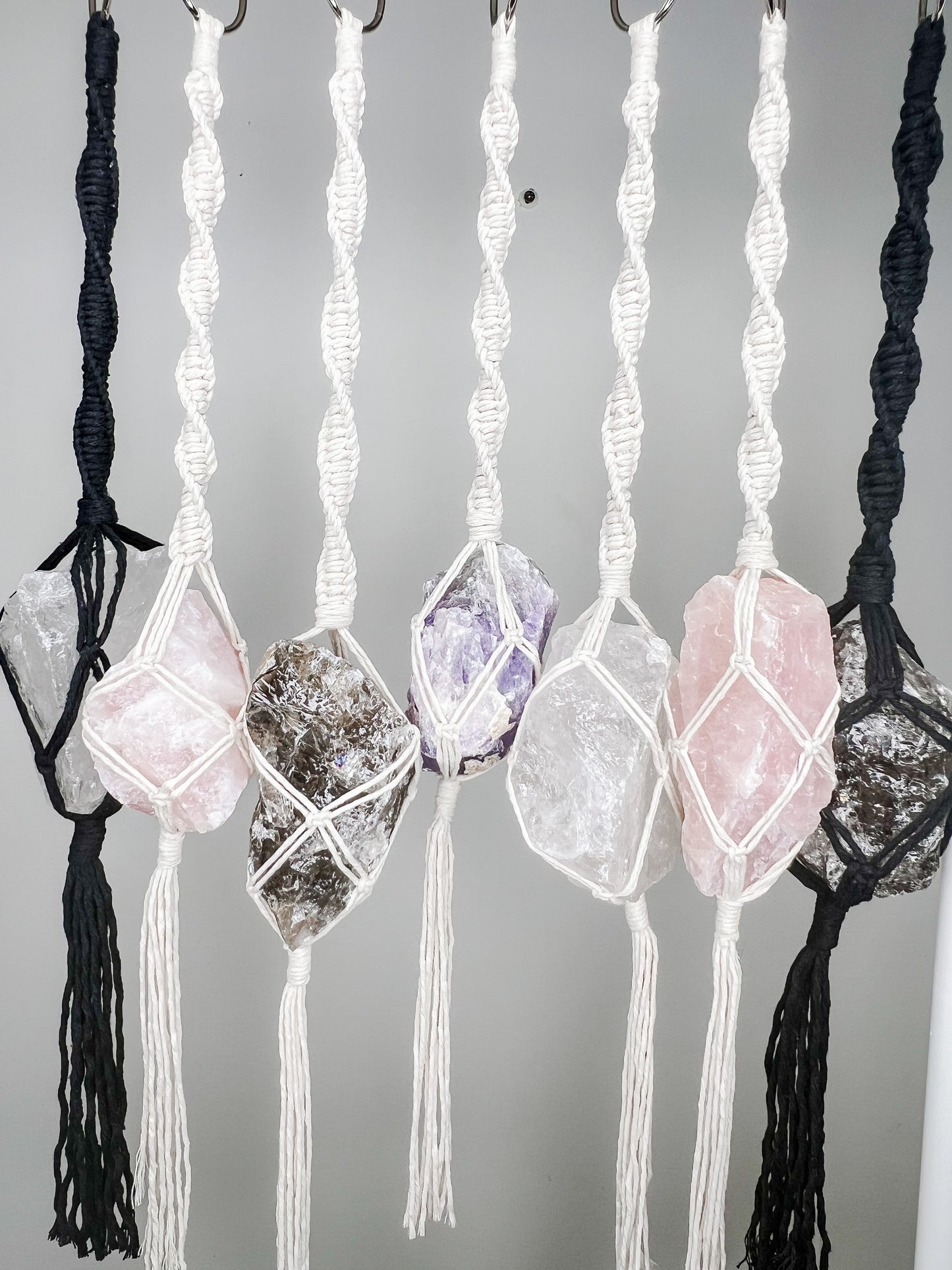 XL Macrame Wrapped Crystals